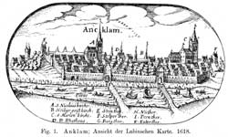 Lubinsche Karte von Anklam, 1618