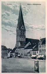 Nikolaikirche Anklam, Südwestansicht (Postkartenmotiv)