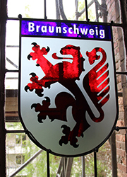 Nikolaikirche Anklam, Hanse-Wappenfenster von Braunschweig (*2016)