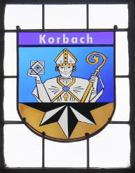 Nikolaikirche Anklam, Hanse-Wappenfenster von Korbach (*2012)