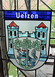 Nikolaikirche Anklam, Hanse-Wappenfenster von Uelzen (*2016)