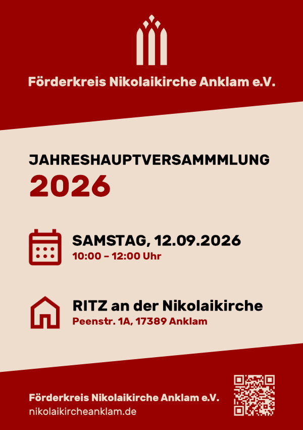 Plakat: Jahreshauptversammlung 2026