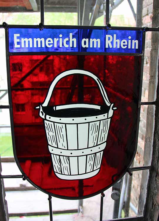 Wappenfenster von Emmerich am Rhein, Deutschland