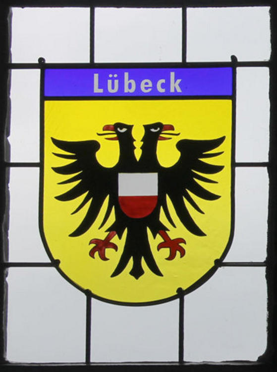 Wappenfenster von Lübeck, Deutschland